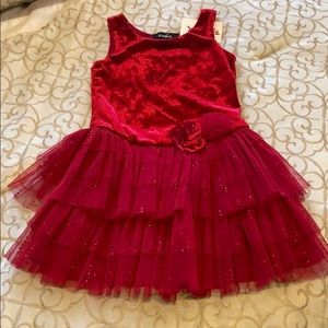 NWT Zunie Red Velour Dress